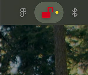 The padlock highlighted in the menu bar.