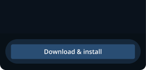Update available view with Download & Install button highlighted.
