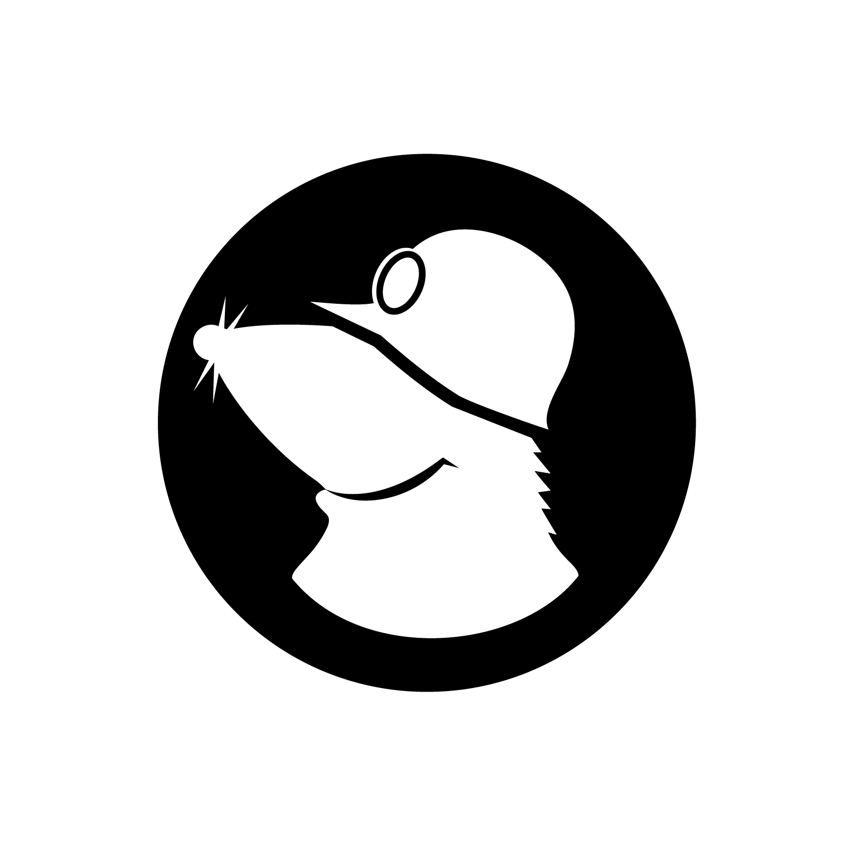 Mullvad VPN Logo BW negative