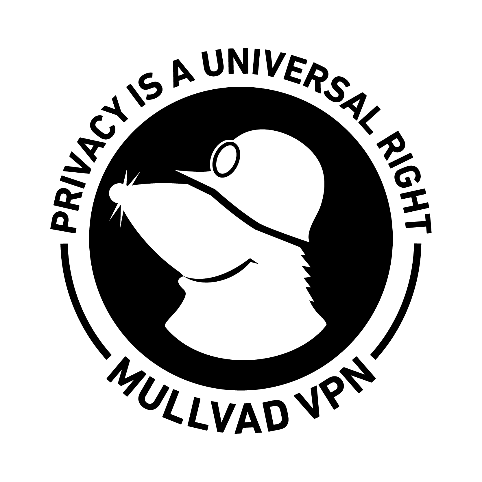 Mullvad VPN Logo BW positive
